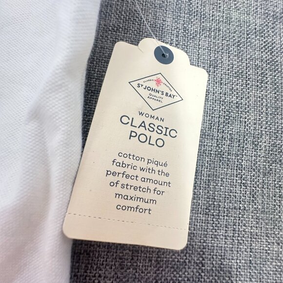 NEW!‎ St Johns Bay Womens Classic Polo Shirt Plus 3X Cotton Blend $27 Collared - Picture 4 of 9